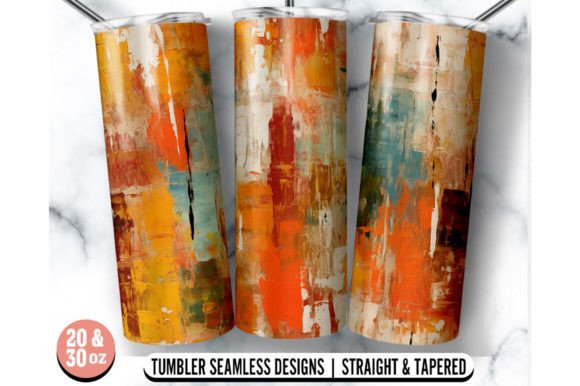 Abstact Oil Painting Skinny Tumbler Wrap