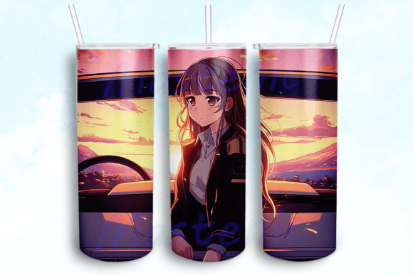 Anime Girl 20oz Tumbler Wrap