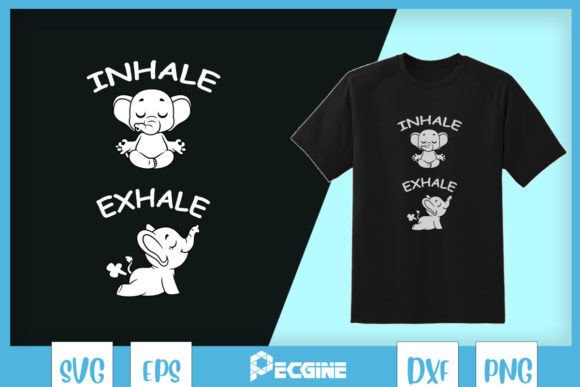 Inhale Exhale Elephant Yoga SVG