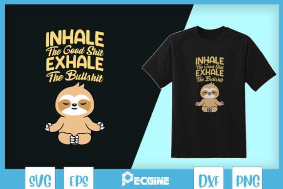 Inhale Exhale Llama Yoga SVG