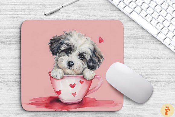 Kawaii Havanese Puppy in Cup
