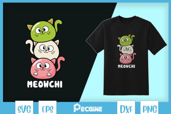 Meowchi Mochi Cat Puns SVG