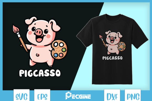 Pigcasso Artistic Flair Puns SVG