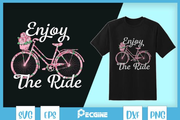 Pink Floral Bike: Enjoy the Ride SVG