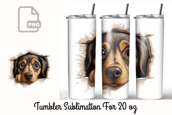 Puppy Dog 20 Oz Tumbler Wrap Sublimation