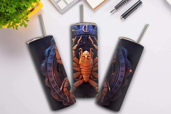 Scorpio Zodiac Tumbler Wrap PNG