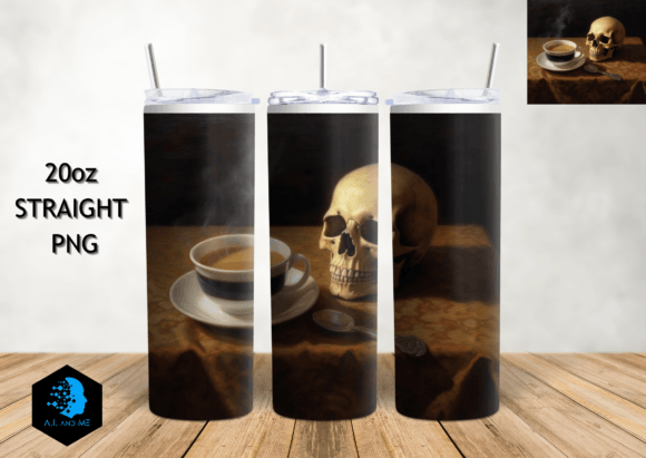 Skull Coffee Tumbler Wrap 20oz