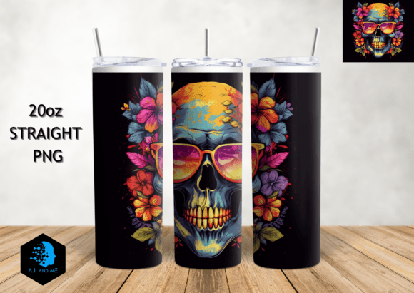 Skull Sunglasses Tumbler Wrap 20oz