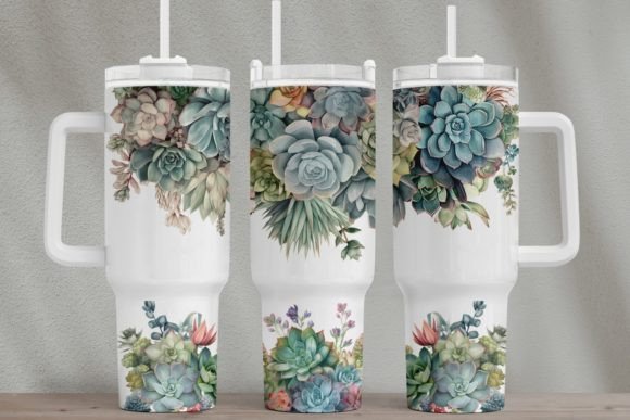 Succulent Tumbler, 40 Oz Tumbler Wrap