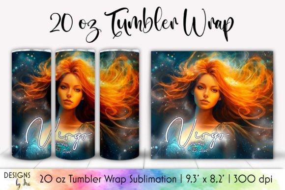 Virgo Zodiac Sign Tumbler Wrap 20 Oz