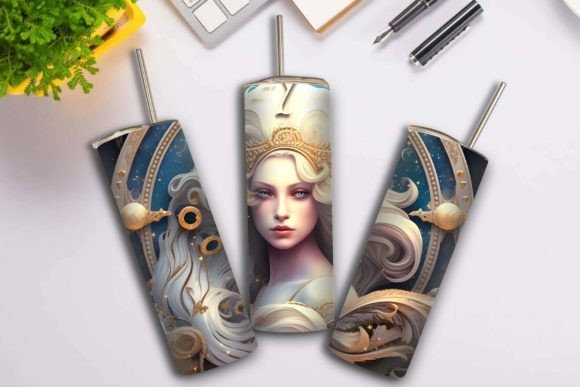 Virgo Zodiac Tumbler Wrap PNG
