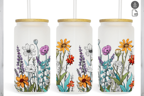 Wildflowers Summer 16 Oz Tumbler Wrap